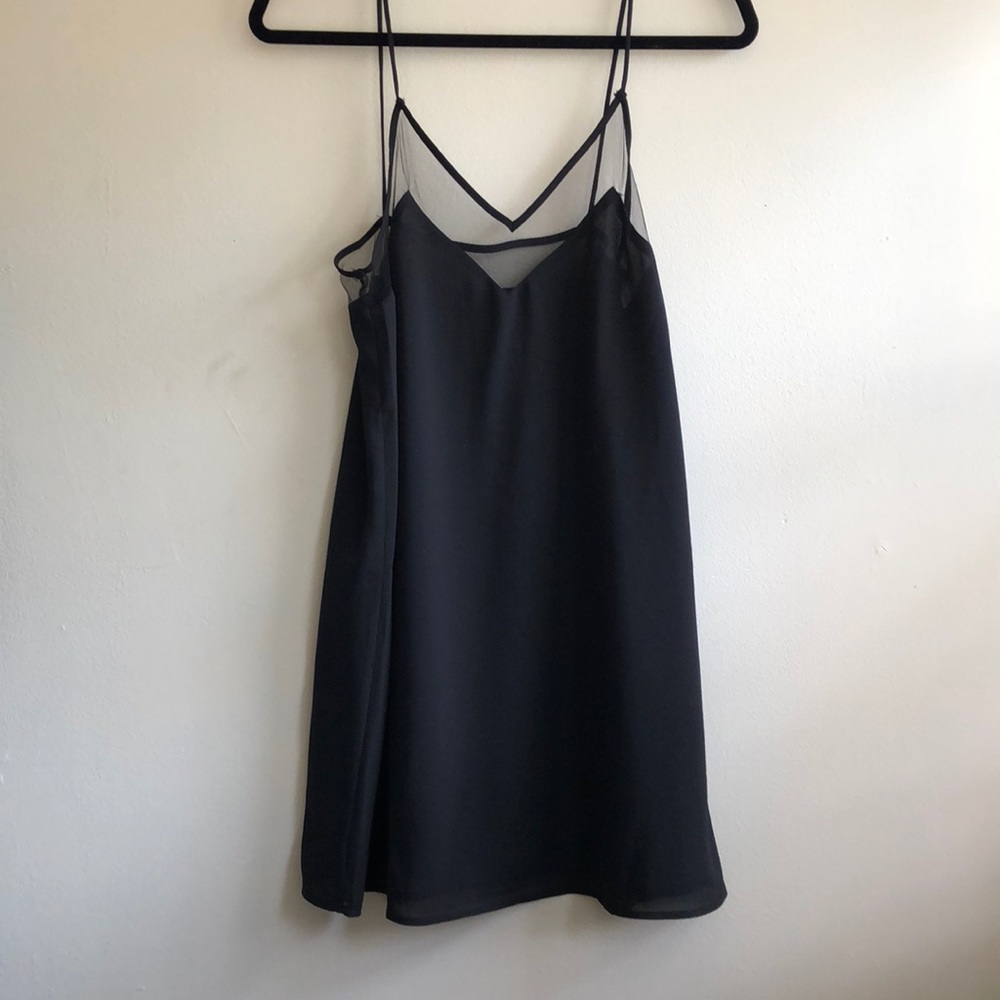 Strappy Mesh Black Dress